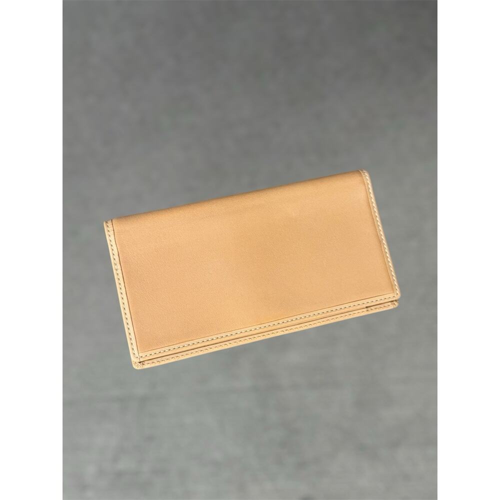 Vintage 90s Coach Tan Smooth Genuine Leather Checkbook w/Pen Holder Wallet